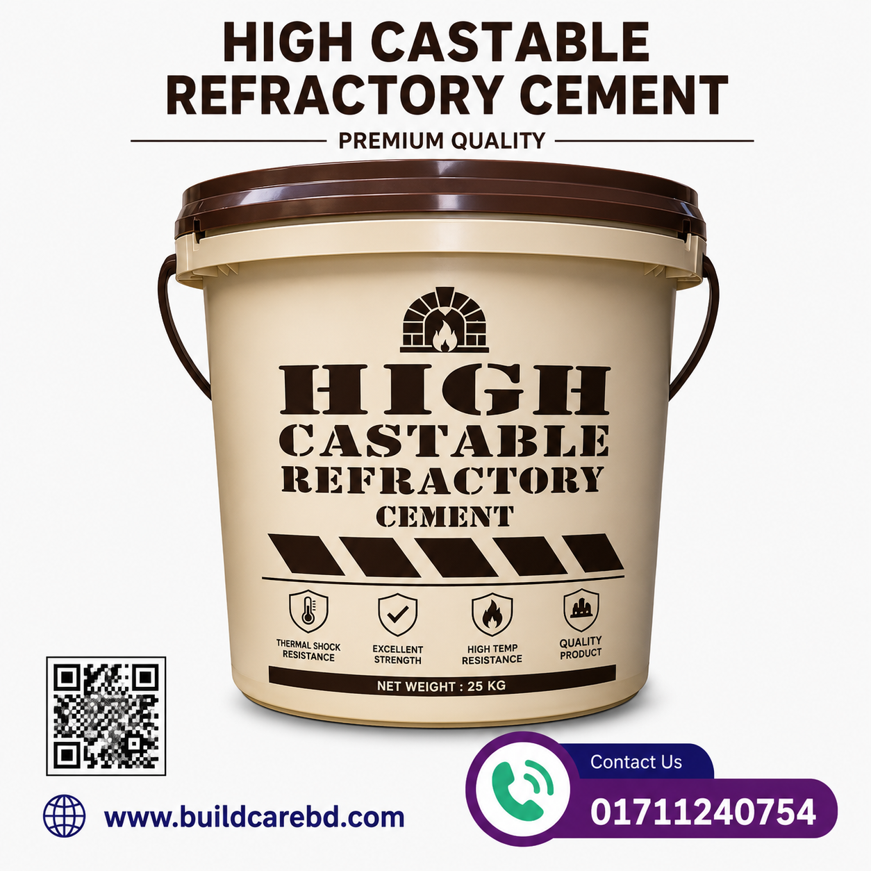 High Castable Refractory Cement